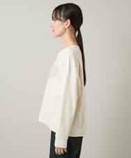 RSKCD09390 TRUNK HIROKO KOSHINO(ヒロココシノ) ハートモチーフドッキングデザインプルオーバー /日本製/洗える アイボリー