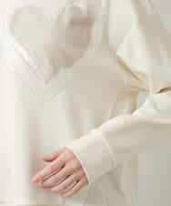 RSKCD09390 TRUNK HIROKO KOSHINO(ヒロココシノ) ハートモチーフドッキングデザインプルオーバー /日本製/洗える アイボリー