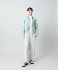 RSKED03330 TRUNK HIROKO KOSHINO(ヒロココシノ) スパンコール刺繍ロゴデザインカットソー/日本製/洗える ホワイト