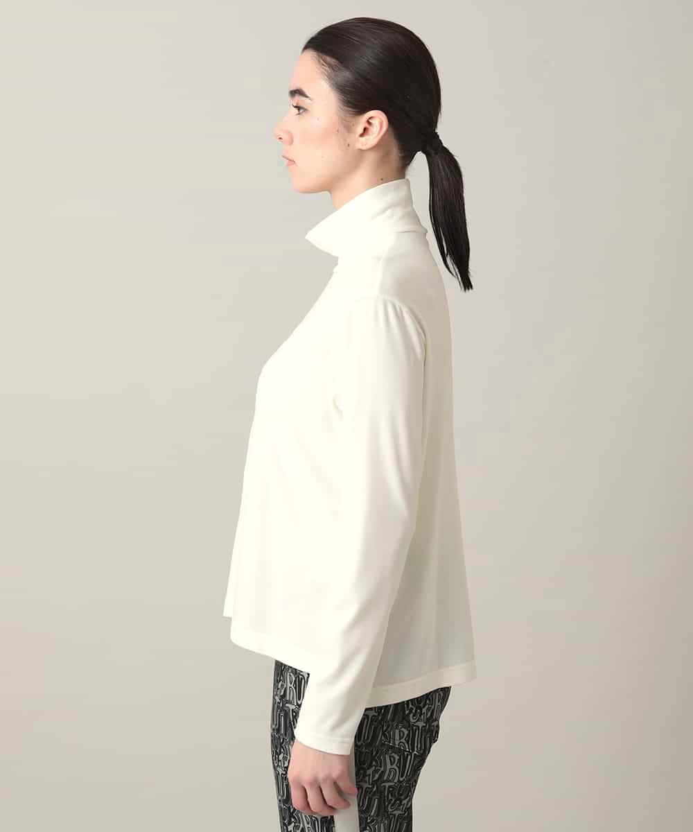 RSKED03330 TRUNK HIROKO KOSHINO(ヒロココシノ) スパンコール刺繍ロゴデザインカットソー/日本製/洗える ホワイト