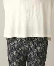 RSKED03330 TRUNK HIROKO KOSHINO(ヒロココシノ) スパンコール刺繍ロゴデザインカットソー/日本製/洗える ホワイト