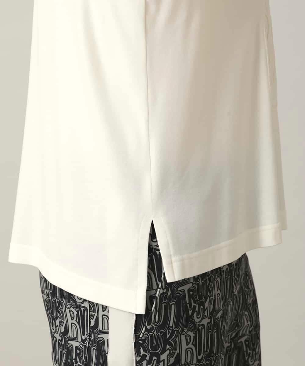 RSKED03330 TRUNK HIROKO KOSHINO(ヒロココシノ) スパンコール刺繍ロゴデザインカットソー/日本製/洗える ホワイト