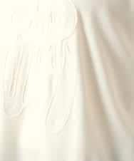 RSKED03330 TRUNK HIROKO KOSHINO(ヒロココシノ) スパンコール刺繍ロゴデザインカットソー/日本製/洗える ホワイト