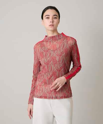 RSKED04290 TRUNK HIROKO KOSHINO 【先行予約】チュールロゴプリントカットソー /日本製/洗える