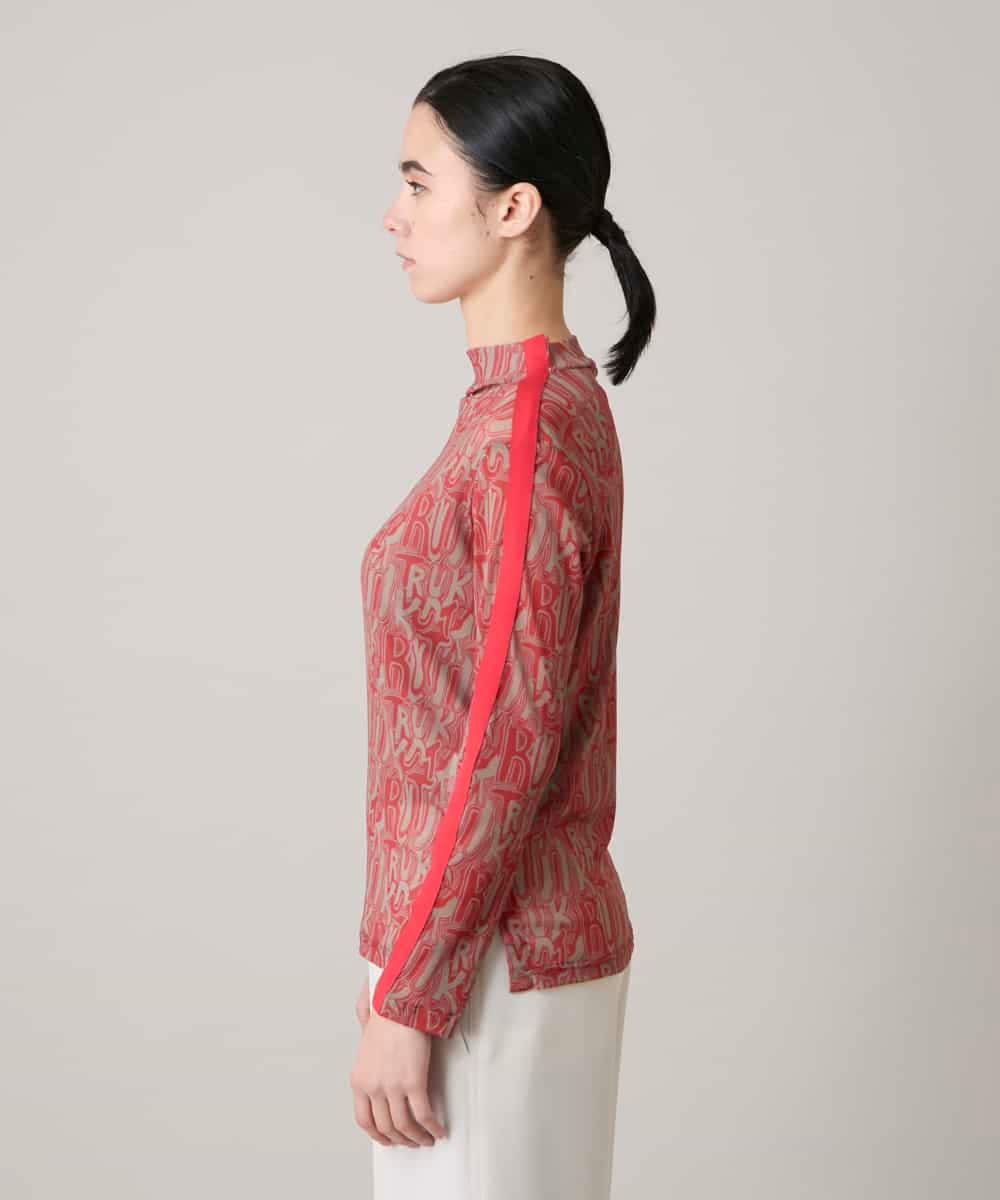 RSKED04290 TRUNK HIROKO KOSHINO(ヒロココシノ) 【先行予約】チュールロゴプリントカットソー /日本製/洗える レッド