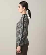 RSKED04290 TRUNK HIROKO KOSHINO(ヒロココシノ) チュールロゴプリントカットソー /日本製/洗える ブラック