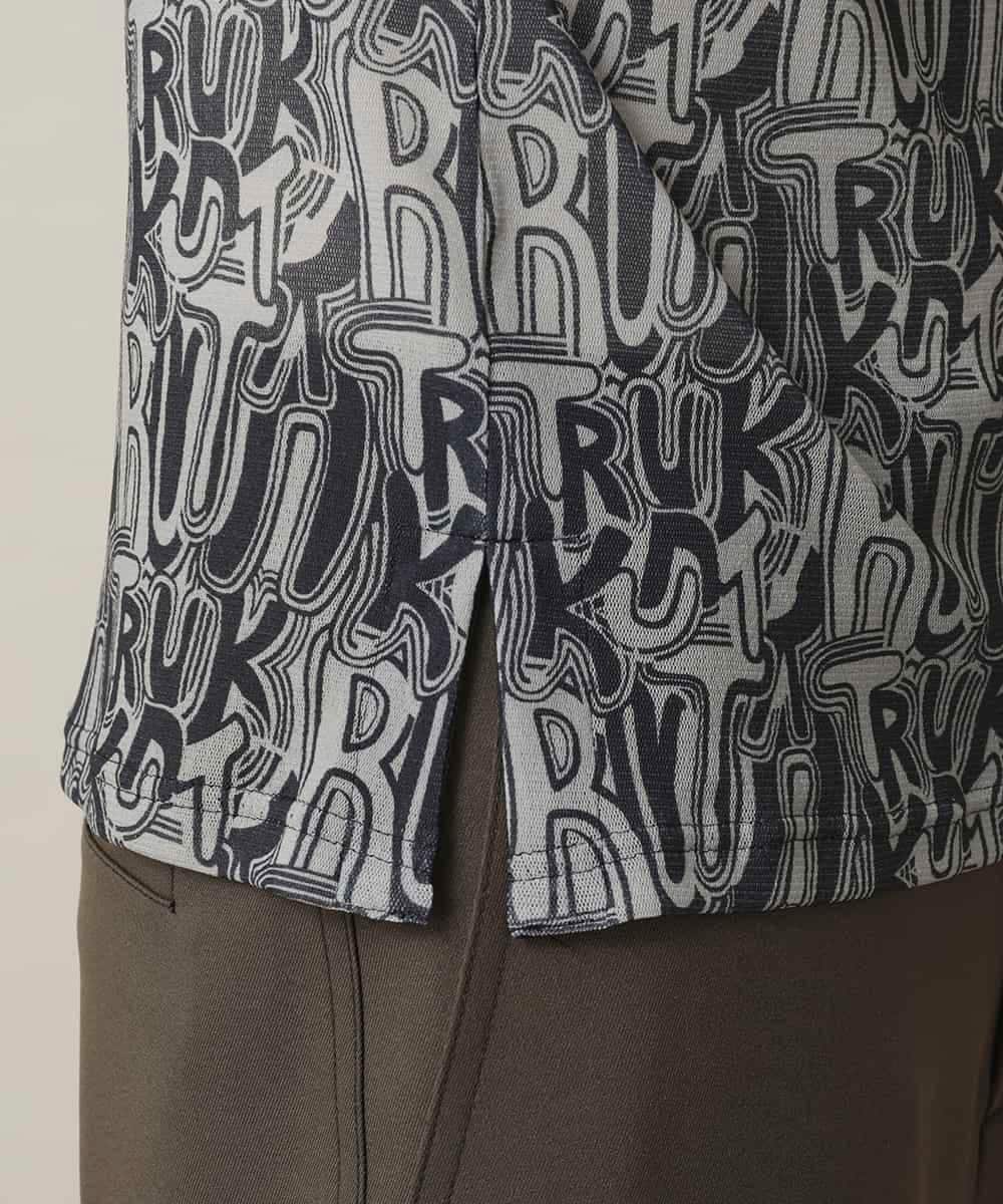 RSKED04290 TRUNK HIROKO KOSHINO(ヒロココシノ) チュールロゴプリントカットソー /日本製/洗える ブラック