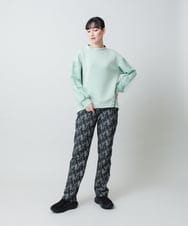 RSKED07490 TRUNK HIROKO KOSHINO(ヒロココシノ) チュール刺繍スリーブデザインプルオーバー グリーン