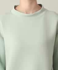 RSKED07490 TRUNK HIROKO KOSHINO(ヒロココシノ) チュール刺繍スリーブデザインプルオーバー グリーン