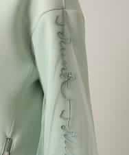 RSKED07490 TRUNK HIROKO KOSHINO(ヒロココシノ) チュール刺繍スリーブデザインプルオーバー グリーン