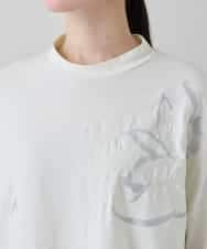 RSKEE28330 TRUNK HIROKO KOSHINO(ヒロココシノ) コラージュモチーフベア天竺プルオーバー /日本製/洗える アイボリー