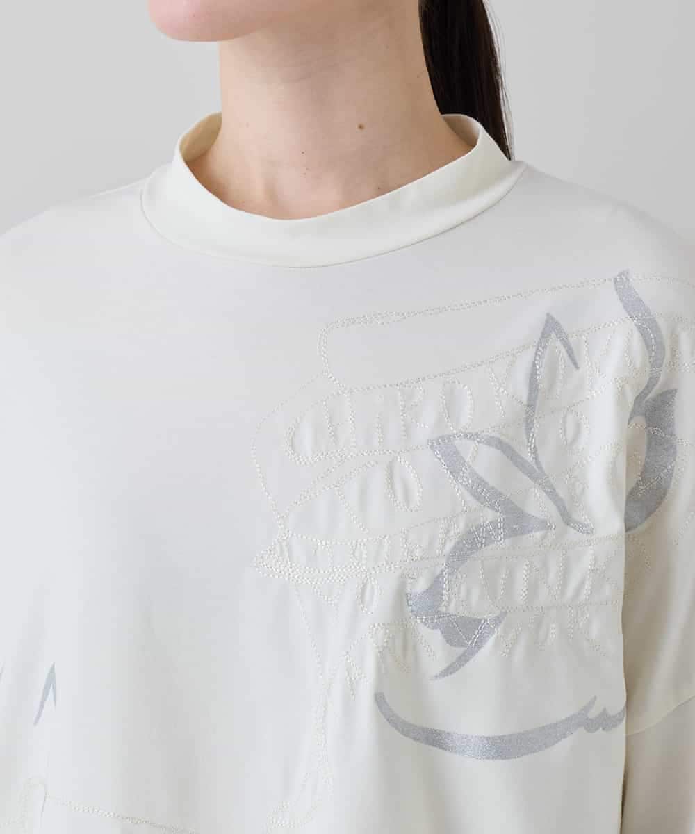 RSKEE28330 TRUNK HIROKO KOSHINO(ヒロココシノ) コラージュモチーフベア天竺プルオーバー /日本製/洗える アイボリー