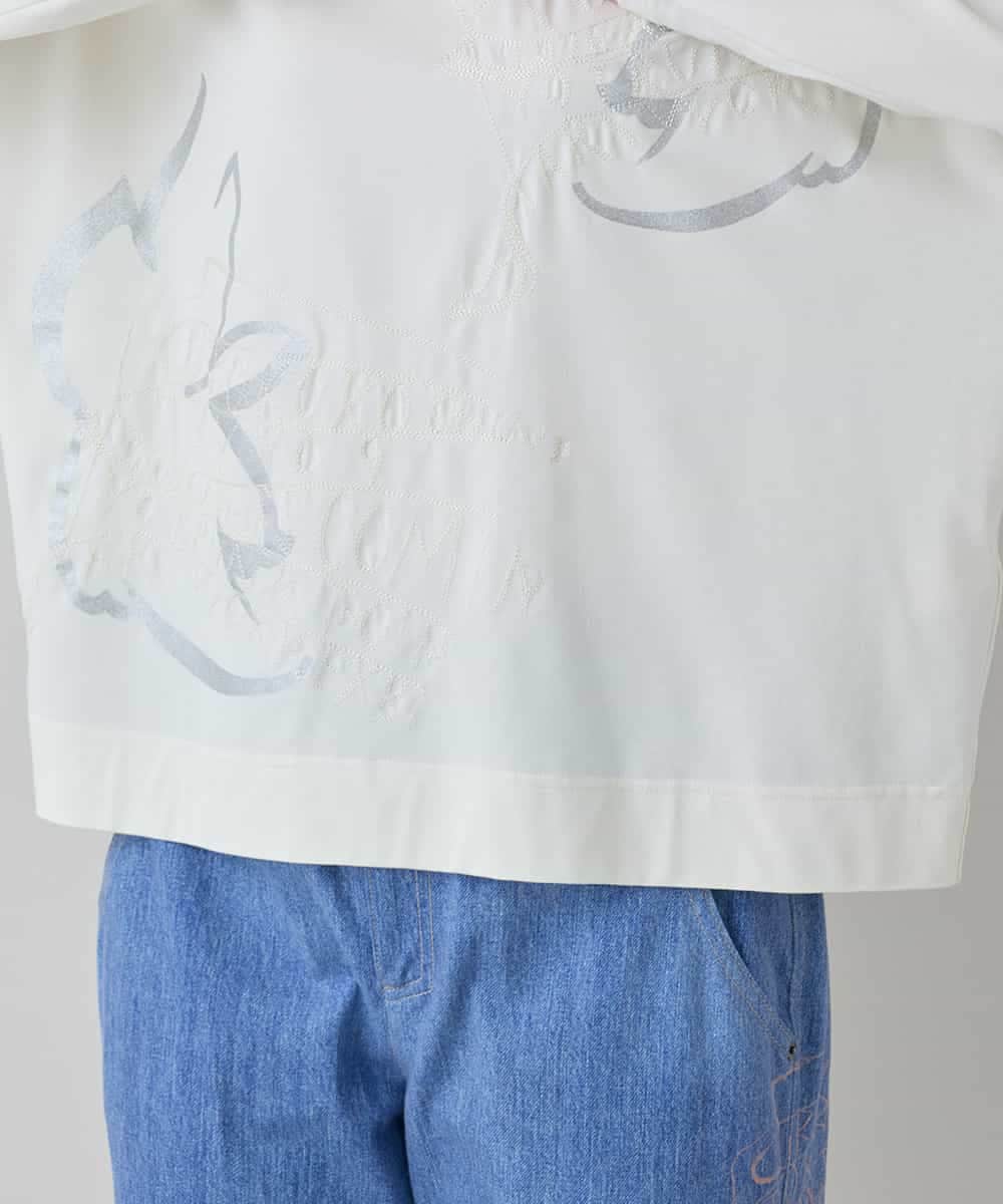 RSKEE28330 TRUNK HIROKO KOSHINO(ヒロココシノ) コラージュモチーフベア天竺プルオーバー /日本製/洗える アイボリー