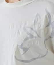 RSKEE28330 TRUNK HIROKO KOSHINO(ヒロココシノ) コラージュモチーフベア天竺プルオーバー /日本製/洗える アイボリー