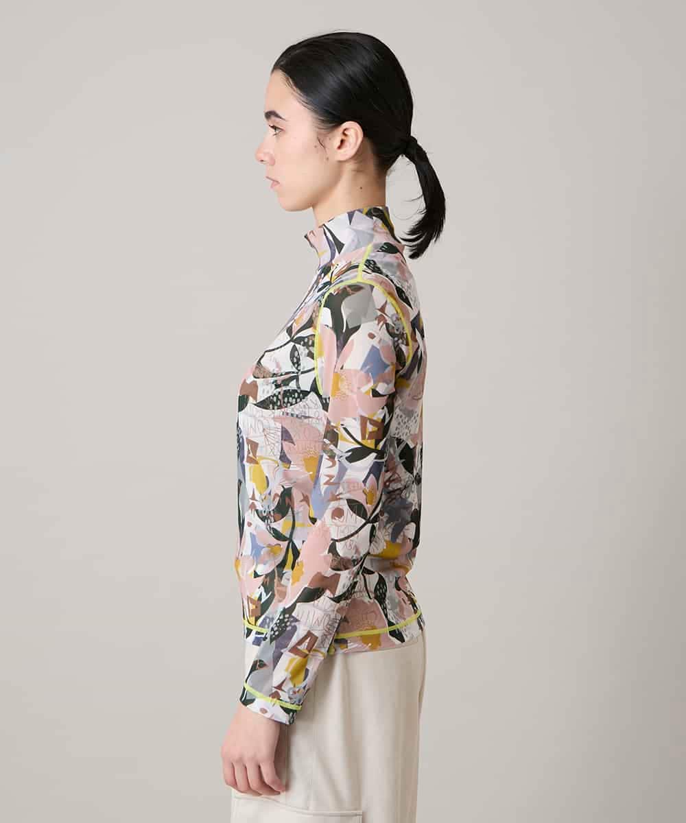 RSKEE29290 TRUNK HIROKO KOSHINO(ヒロココシノ) 【先行予約】コラージュプリントチュールカットソー/日本製/洗える アイボリー