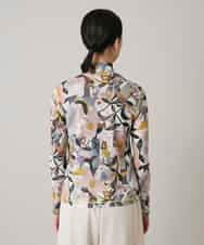 RSKEE29290 TRUNK HIROKO KOSHINO(ヒロココシノ) 【先行予約】コラージュプリントチュールカットソー/日本製/洗える アイボリー