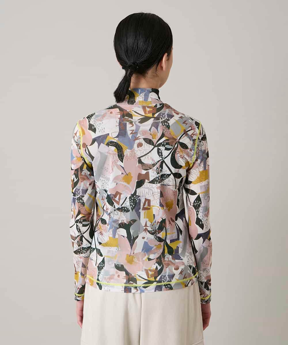 RSKEE29290 TRUNK HIROKO KOSHINO(ヒロココシノ) 【先行予約】コラージュプリントチュールカットソー/日本製/洗える アイボリー