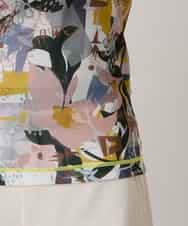 RSKEE29290 TRUNK HIROKO KOSHINO(ヒロココシノ) 【先行予約】コラージュプリントチュールカットソー/日本製/洗える アイボリー