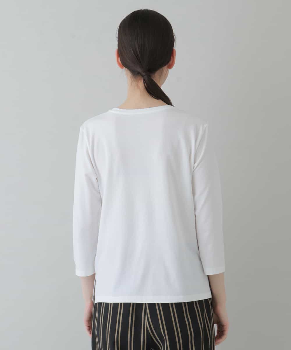 洗濯機で洗える 日本製 オリジナルイラスト7分袖tシャツ カットソー Tシャツ Trunk Hiroko Koshino ヒロココシノ イトキンオンラインストア