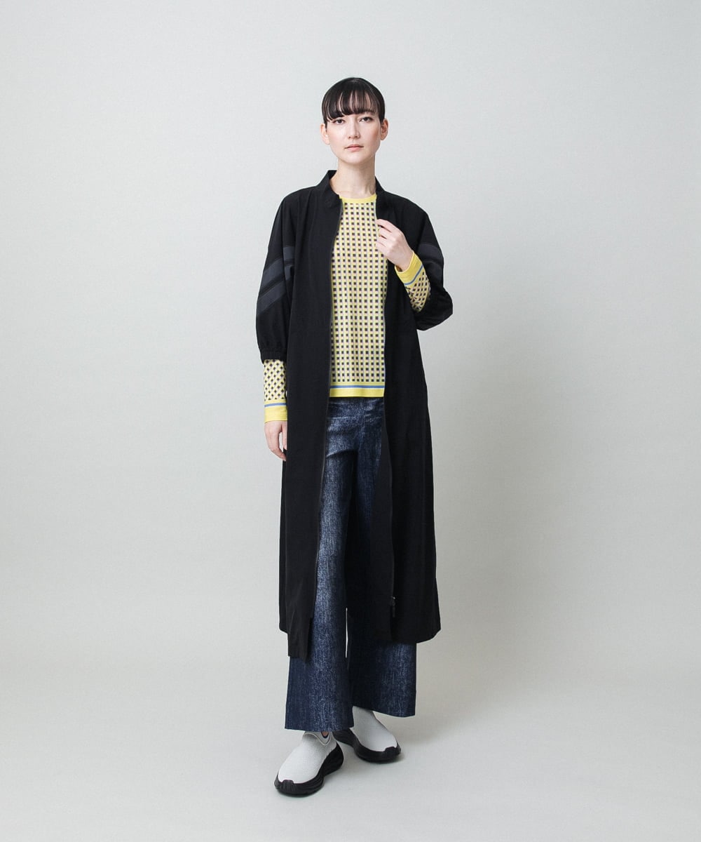 RSKFD06330 TRUNK HIROKO KOSHINO(ヒロココシノ) ファジーチェックプルオーバー/日本製/洗える ライトイエロー