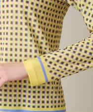 RSKFD06330 TRUNK HIROKO KOSHINO(ヒロココシノ) ファジーチェックプルオーバー/日本製/洗える ライトイエロー