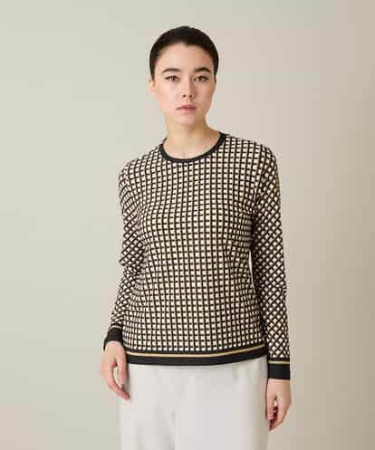 RSKFD06330 TRUNK HIROKO KOSHINO ファジーチェックプルオーバー/日本製/洗える