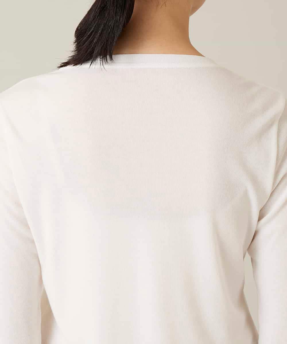 RSKFD13230 TRUNK HIROKO KOSHINO(ヒロココシノ) シアーインナープルオーバー/日本製/洗濯機で洗える ホワイト