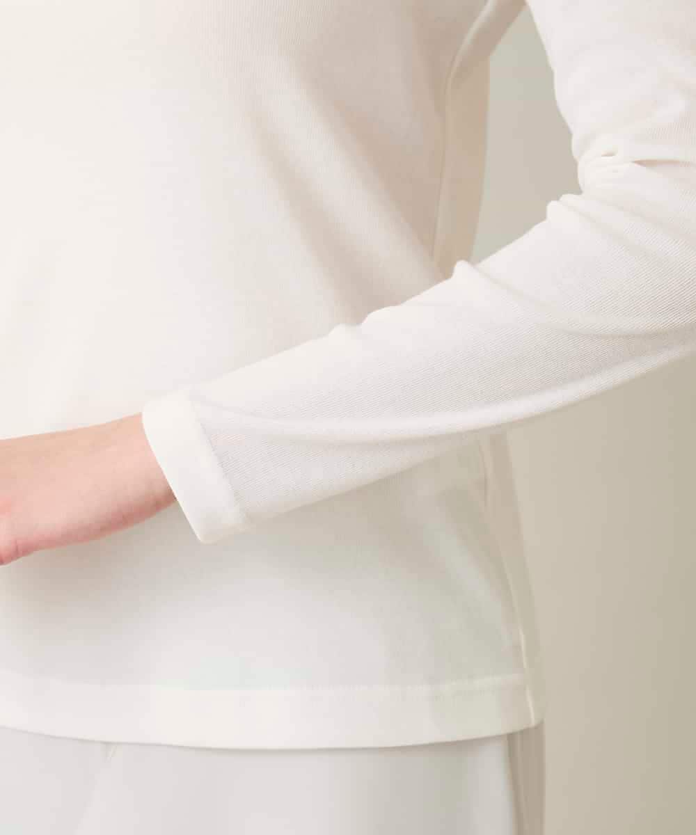 RSKFD13230 TRUNK HIROKO KOSHINO(ヒロココシノ) シアーインナープルオーバー/日本製/洗濯機で洗える ホワイト