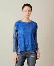 RSKFD15390 TRUNK HIROKO KOSHINO(ヒロココシノ) ドッグモチーフプルオーバー/日本製/洗える ブルー