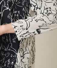 RSKFD15390 TRUNK HIROKO KOSHINO(ヒロココシノ) ドッグモチーフプルオーバー/日本製/洗える ブラック