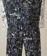 RSKFD15390 TRUNK HIROKO KOSHINO(ヒロココシノ) ドッグモチーフプルオーバー/日本製/洗える ブラック