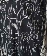 RSKFD15390 TRUNK HIROKO KOSHINO(ヒロココシノ) ドッグモチーフプルオーバー/日本製/洗える ブラック