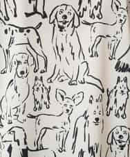 RSKFD15390 TRUNK HIROKO KOSHINO(ヒロココシノ) ドッグモチーフプルオーバー/日本製/洗える ブラック