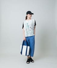 RSKGA08360 TRUNK HIROKO KOSHINO(ヒロココシノ) モチーフプリントブラウスTシャツ /日本製/洗える アイボリー