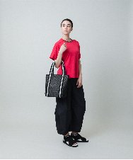 RSKGA14260 TRUNK HIROKO KOSHINO(ヒロココシノ) シアーラインリブラグランカットソー /日本製/洗える ピンク