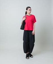 RSKGA14260 TRUNK HIROKO KOSHINO(ヒロココシノ) シアーラインリブラグランカットソー /日本製/洗える ピンク