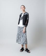 RSKGB18290 TRUNK HIROKO KOSHINO(ヒロココシノ) ネコモチーフロゴ刺繍カットソー /日本製/洗える ブルー