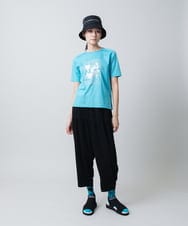 RSKGB18290 TRUNK HIROKO KOSHINO(ヒロココシノ) ネコモチーフロゴ刺繍カットソー /日本製/洗える ブルー