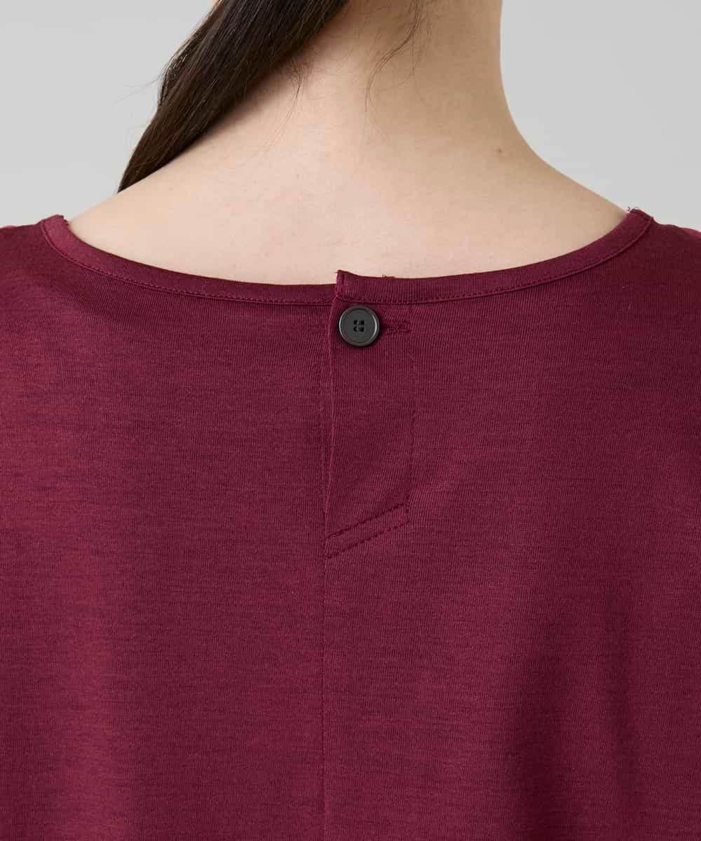 RSKGD05360 TRUNK HIROKO KOSHINO(ヒロココシノ) デニム風アートプリントカットソー/日本製/洗える レッド