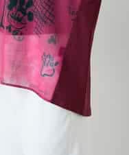 RSKGD05360 TRUNK HIROKO KOSHINO(ヒロココシノ) デニム風アートプリントカットソー/日本製/洗える レッド