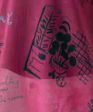 RSKGD05360 TRUNK HIROKO KOSHINO(ヒロココシノ) デニム風アートプリントカットソー/日本製/洗える レッド