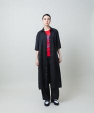 RSKGD07270 TRUNK HIROKO KOSHINO(ヒロココシノ) ウィンドウプリントカットソー/日本製/洗える レッド