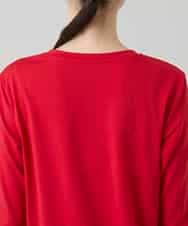 RSKGD07270 TRUNK HIROKO KOSHINO(ヒロココシノ) ウィンドウプリントカットソー/日本製/洗える レッド