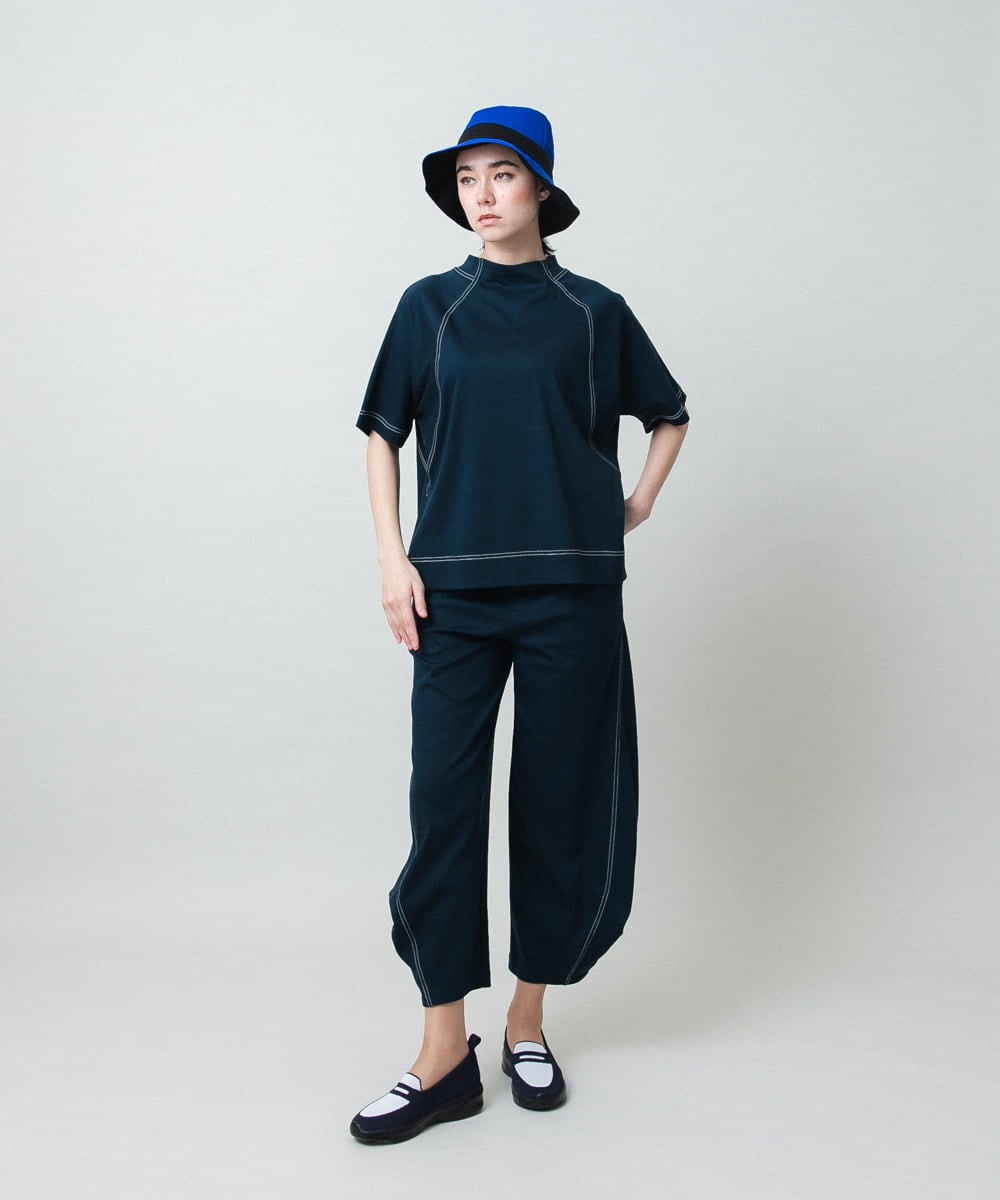 RSKGD16290 TRUNK HIROKO KOSHINO(ヒロココシノ) コットンジャージーラグランプルオーバー/洗える ネイビー