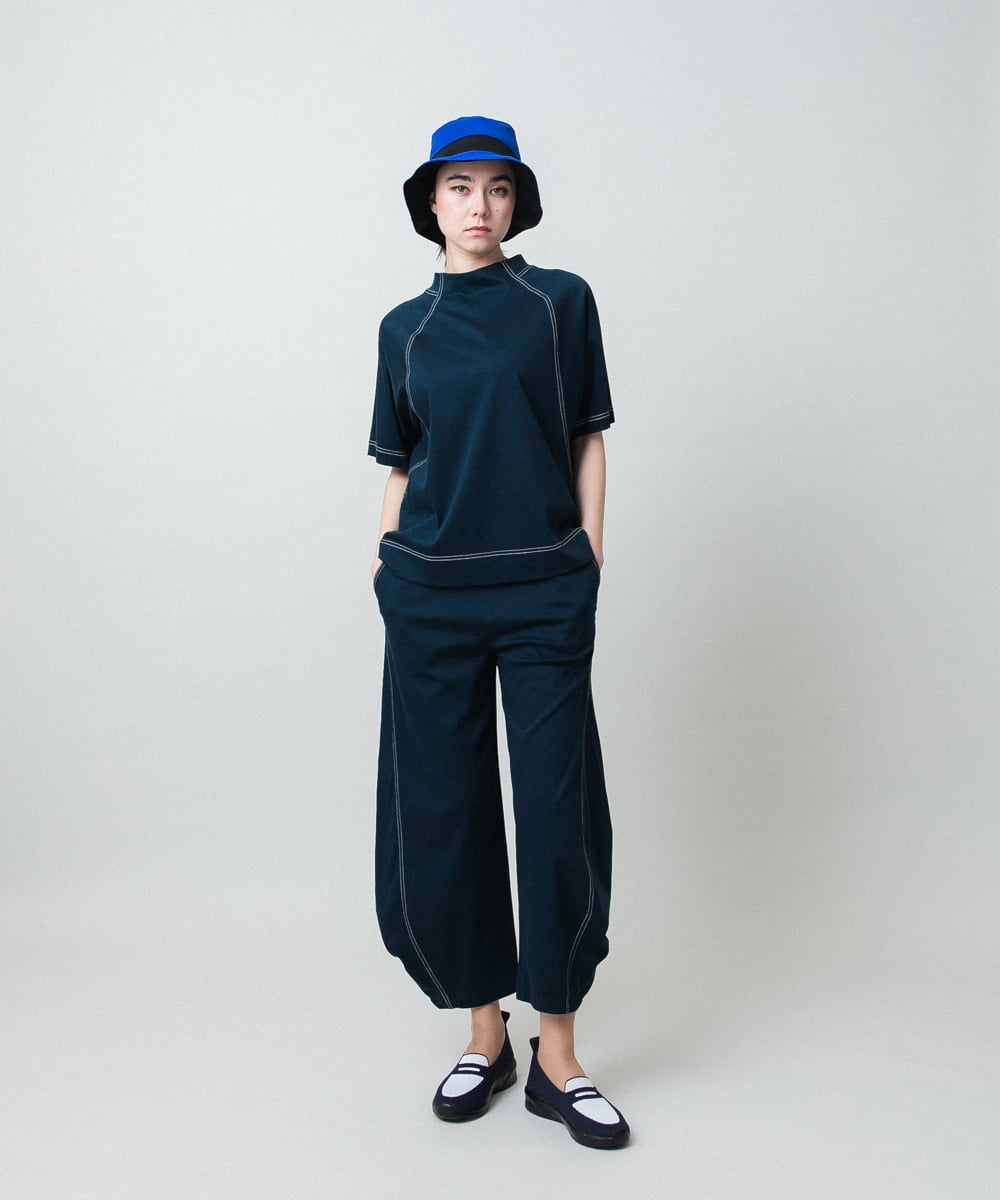 RSKGD16290 TRUNK HIROKO KOSHINO(ヒロココシノ) コットンジャージーラグランプルオーバー/洗える ネイビー