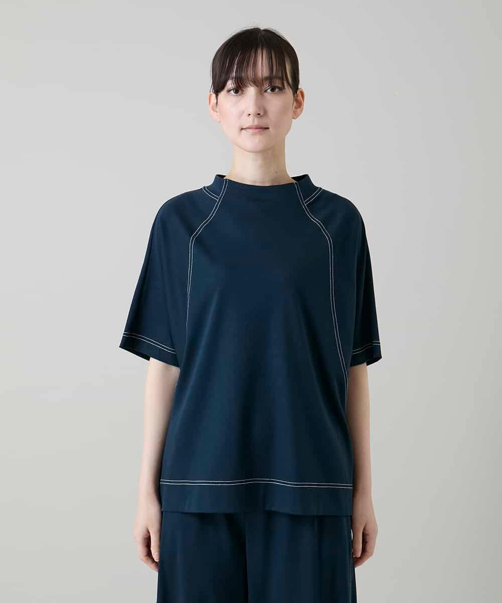 RSKGD16290 TRUNK HIROKO KOSHINO(ヒロココシノ) コットンジャージーラグランプルオーバー/洗える ネイビー