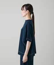 RSKGD16290 TRUNK HIROKO KOSHINO(ヒロココシノ) コットンジャージーラグランプルオーバー/洗える ネイビー