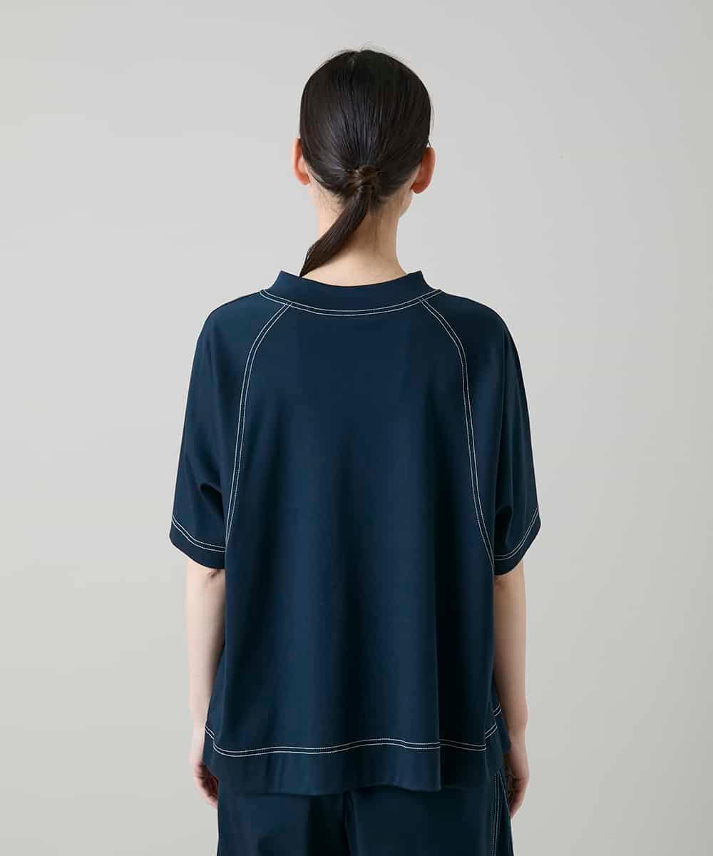 RSKGD16290 TRUNK HIROKO KOSHINO(ヒロココシノ) コットンジャージーラグランプルオーバー/洗える ネイビー