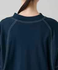 RSKGD16290 TRUNK HIROKO KOSHINO(ヒロココシノ) コットンジャージーラグランプルオーバー/洗える ネイビー