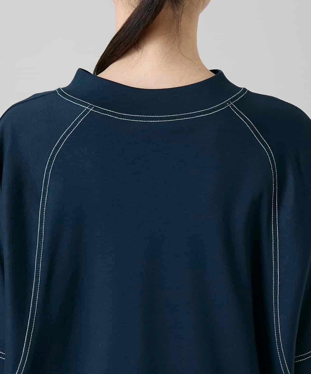 RSKGD16290 TRUNK HIROKO KOSHINO(ヒロココシノ) コットンジャージーラグランプルオーバー/洗える ネイビー